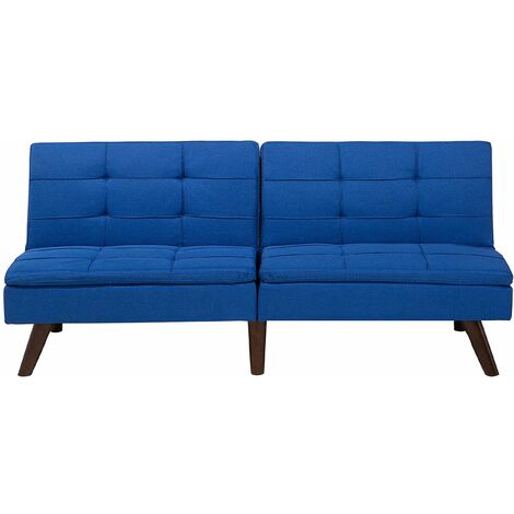 Divano letto in tessuto blu cobalto Ronne
