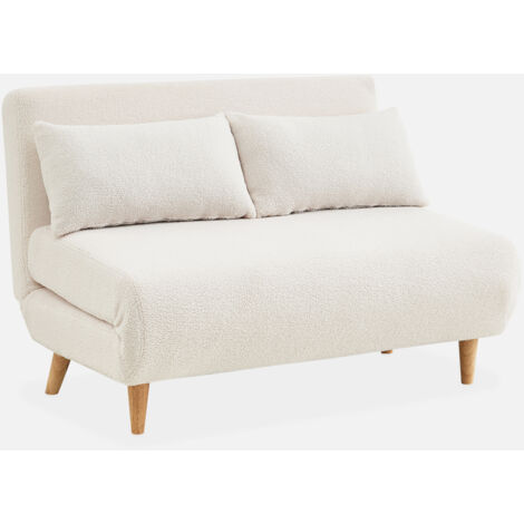 SWEEEK Divano letto in tessuto bouclé a 2 posti