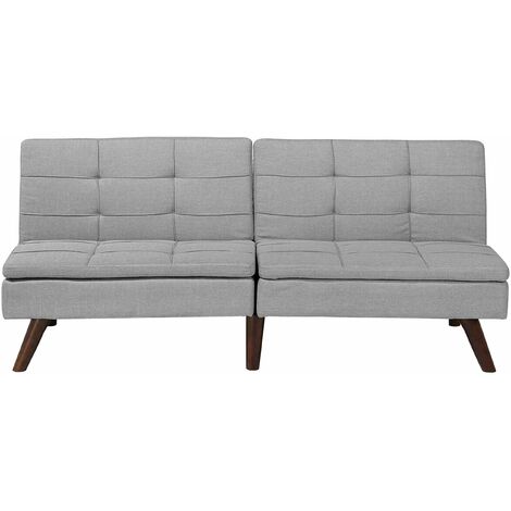 Divano letto in tessuto grigio chiaro Ronne