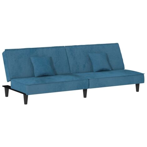 Divano letto in velluto blu 020021006