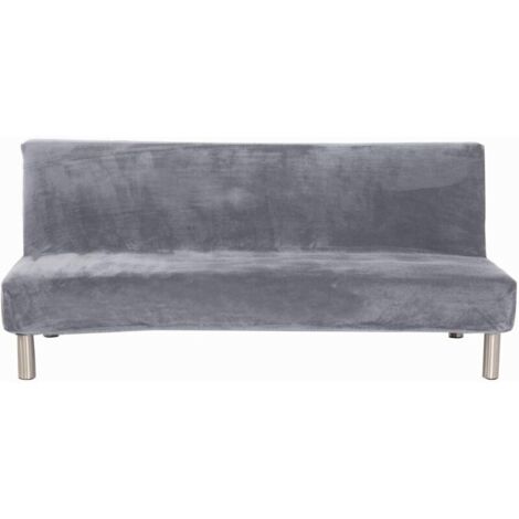Divano letto invernale KZQ, elastico, antiscivolo, colore liscio, ideale per divano letto pieghevole senza poggiapiedi (grigio)