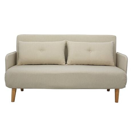ITALFROM© Divano Letto Light Sofa 150x73x81cm Beige Divanetti 2 Piazze ITALFROM