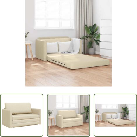 Divano letto moderno -  Divano letto 110cm Crema Tessuto