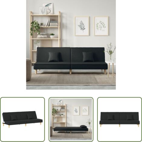 Divano letto nero -  Divano Letto Nero in Tessuto