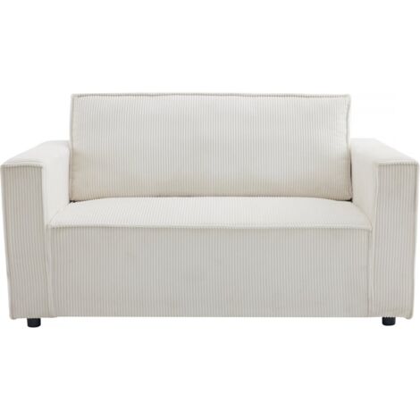 Divano letto posti in velluto a coste "Grenelle" - 2 posti - Beige