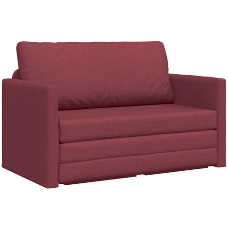 Divano letto Rosso Vino 124 x 71 x 78 cm Tessuto vidaXL