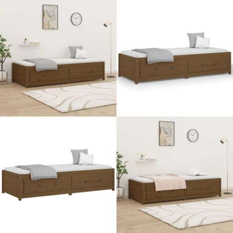 Divano Letto senza Materasso Ambra 90x200cm Legno di Pino - Letto in legno - Divano letto