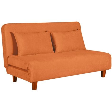 Divano-letto traformabile arancione apribile a due posti- Basil