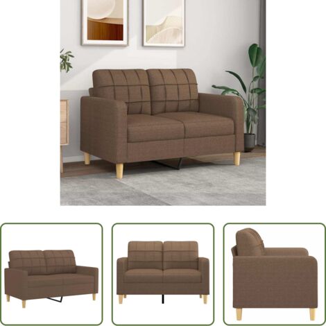Divano marrone -  Divano a 2 Posti Marrone 120 cm in Tessuto