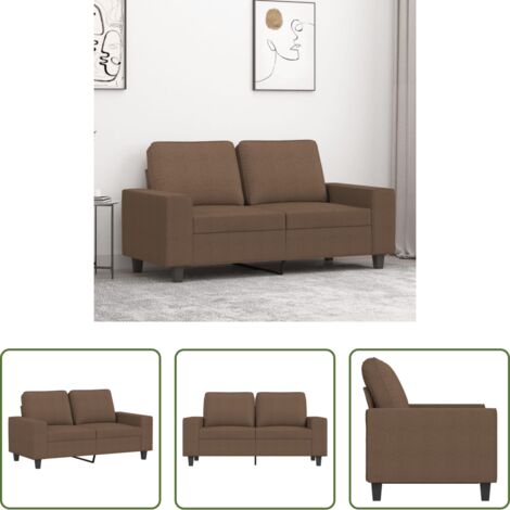 Divano marrone -  Divano a 2 Posti Marrone 120 cm in Tessuto