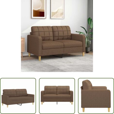 Divano marrone -  Divano a 2 Posti Marrone 140 cm in Tessuto