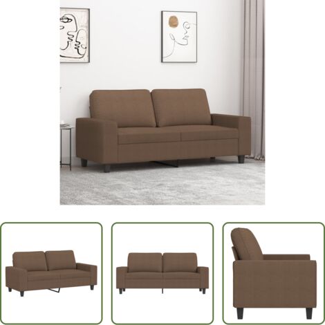 Divano marrone -  Divano a 2 Posti Marrone 140 cm in Tessuto