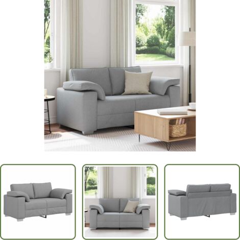 Divano moderno -  Divano Grigio chiaro 160 x 80 x 82 cm Tessuto