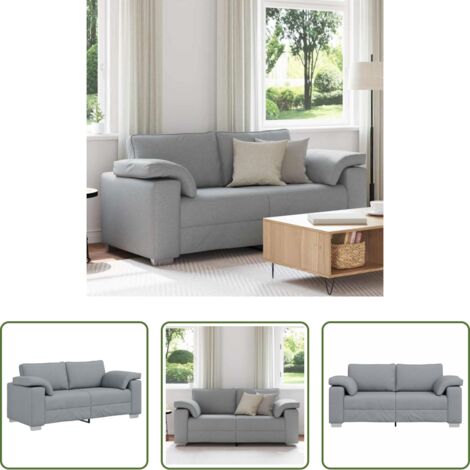 Divano moderno -  Divano Grigio chiaro 180 x 80 x 82 cm Tessuto