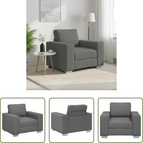 Divano moderno -  Divano Grigio scuro 100 x 80 x 82 cm Tessuto
