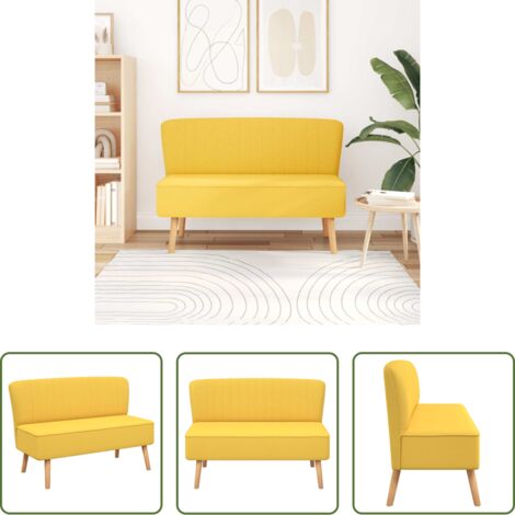 Divano moderno -  Divano in Tessuto 117x55,5x77 cm Giallo