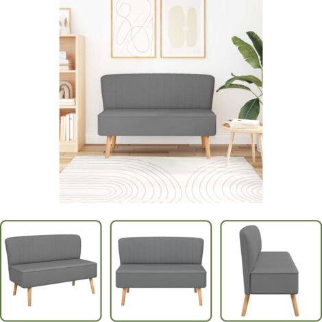 Divano moderno -  Divano in Tessuto 117x55,5x77 cm Grigio Chiaro