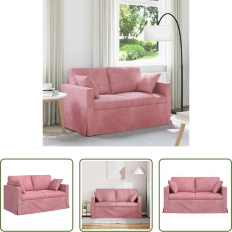 Divano moderno -  Divano Rosa 138 x 78 x 80 cm Velluto