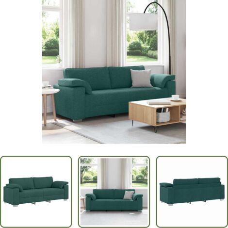 Divano moderno -  Divano Verde Scuro 220 x 80 x 82 cm Tessuto