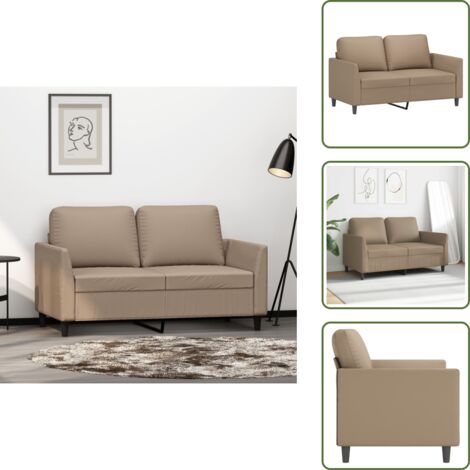 Divano moderno - vidaXL Divano a 2 Posti Cappuccino 140 cm in Similpelle - Divano per casa