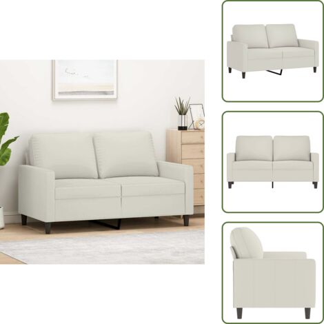 Divano moderno - vidaXL Divano a 2 Posti crema 120 cm in Velluto - Divano per casa
