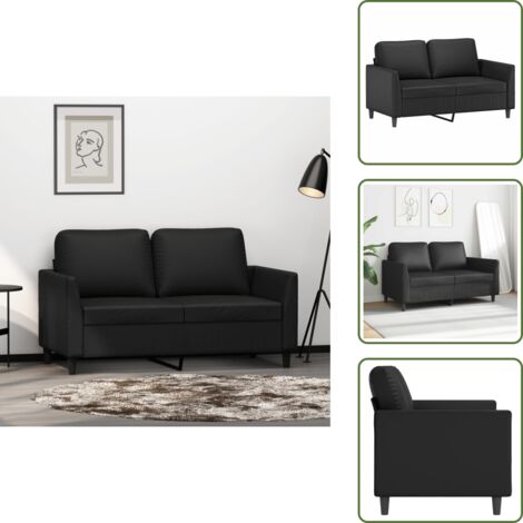 Divano moderno - vidaXL Divano a 2 Posti Nero 120 cm in Similpelle - Divano per casa
