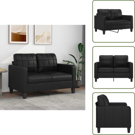 Divano moderno - vidaXL Divano a 2 Posti Nero 120 cm in Similpelle - Divano per casa