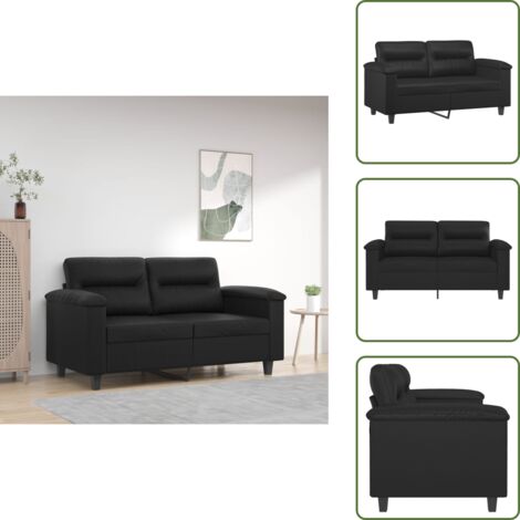 Divano moderno - vidaXL Divano a 2 Posti Nero 120 cm in Similpelle - Divano per casa