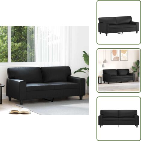 Divano moderno - vidaXL Divano a 2 Posti Nero 140 cm in Similpelle - Divano per casa