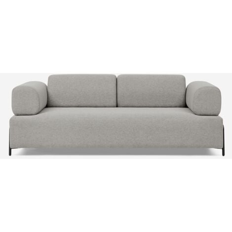 MODUS SOFÀ Divano modulare 3 posti design moderno componibile con tavolini Diadema Colore: Beige