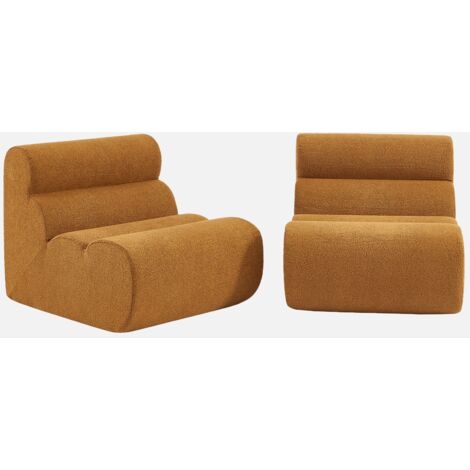 Divano modulare bouclé, 2 posti