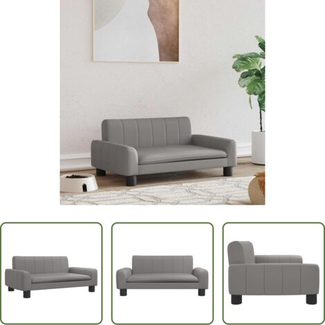 Divano per animali domestici -  Lettino per Cani Grigio 70x45x30 cm in Similpelle
