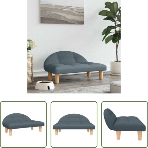 Divano per animali domestici -  Lettino per Cani Grigio Scuro 70x52x30 cm in Tessuto