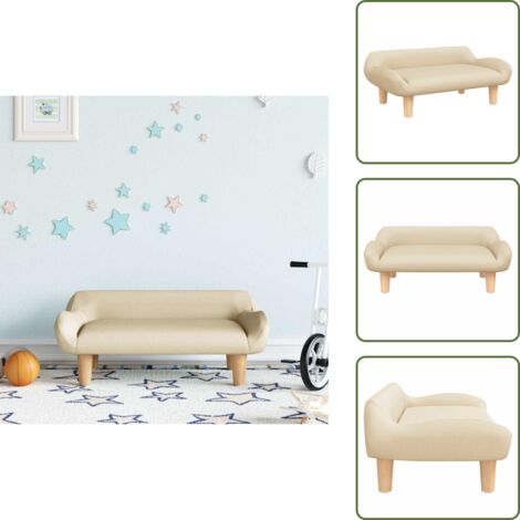Divano per bambini crema - vidaXL Divano per Bambini Crema 70x40x24 cm in Tessuto - Divano per bambini morbido