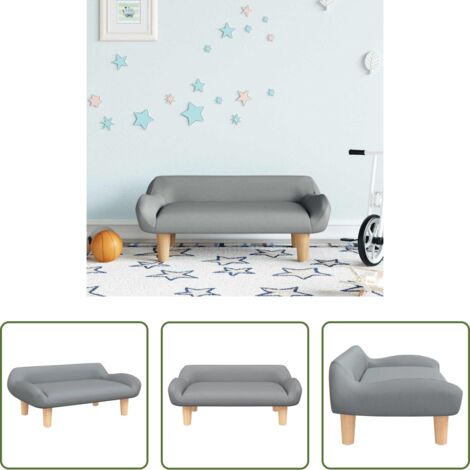 Divano per bambini in tessuto -  Divano per Bambini Grigio Chiaro 70x40x24 cm in Tessuto