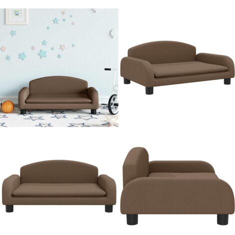 Divano per Bambini Marrone 70x45x30 cm in Tessuto - Divano per bambini marrone - Divano per bambini morbido