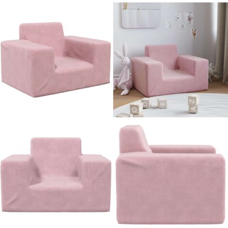 Divano per Bambini Rosa in Morbido Peluche - Divano peluche - Divano rosa