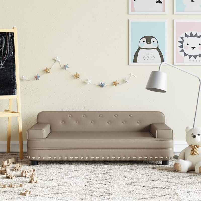 Divano per Bambini,Poltroncina per Bambini,Divano relax Sofà per Bambini Cappuccino 90x53x30 cm in Similpelle XZZ780972 MaisonChic