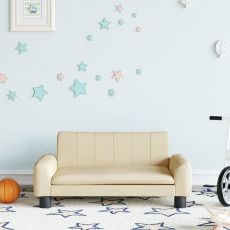Divano per Bambini，Poltroncina per Bambini，Divano relax Sofà per Bambini Crema 70x45x30 cm in Tessuto XZZ340401 MaisonChic
