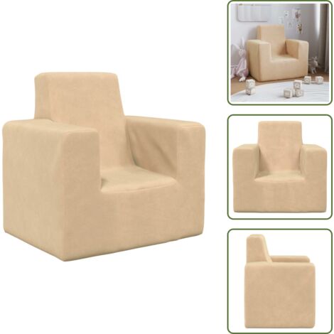 Divano per cameretta - vidaXL Divano per Bambini Crema in Morbido Peluche - Divano per bambini crema