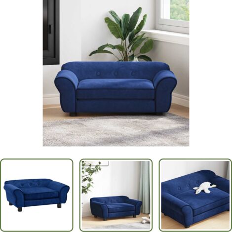 Divano per gatti -  Divano per Cani Blu 72x45x30 cm in Peluche