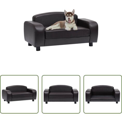 Divano per gatti -  Divano per Cani Marrone 80x50x40 cm in Similpelle