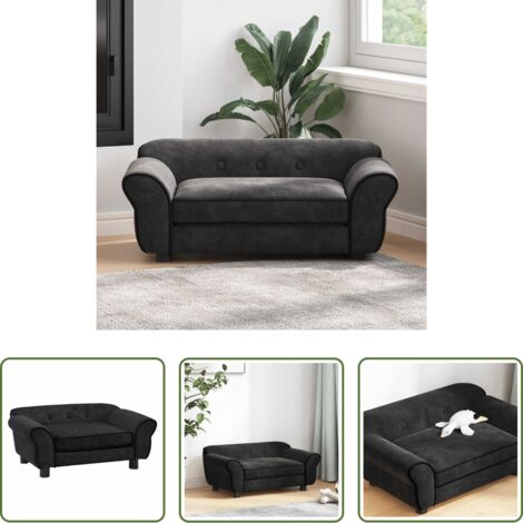 Divano per gatti -  Divano per Cani Nero 72x45x30 cm in Peluche