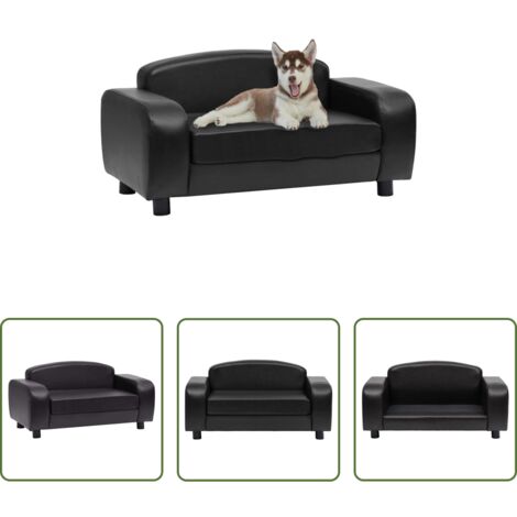 Divano per gatti -  Divano per Cani Nero 80x50x40 cm in Similpelle