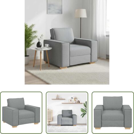 Divano -  Poltrona Divano Grigio Chiaro 100x78x84 cm Tessuto