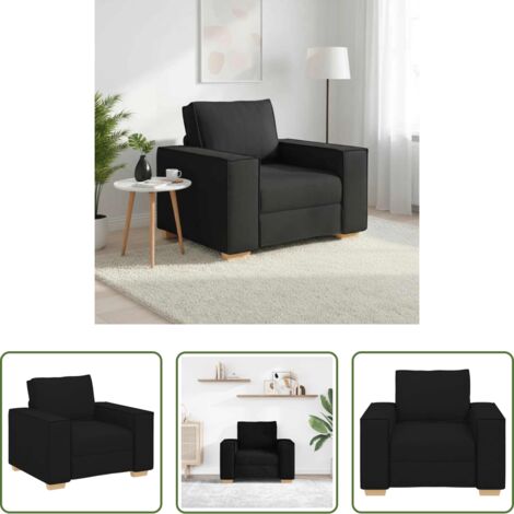 Divano -  Poltrona Divano Nero 100x78x84 cm Tessuto