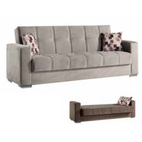 DIVANO PRONTO LETTO ALBA 3P ENTEL CAPPUCCINO