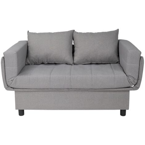 Divano PRONTOLETTO 140 cm con contenitore in tessuto GRIGIO