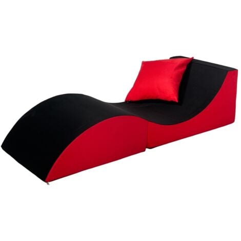 VIKING CHOICE Divano relax pieghevole nero e rosso
