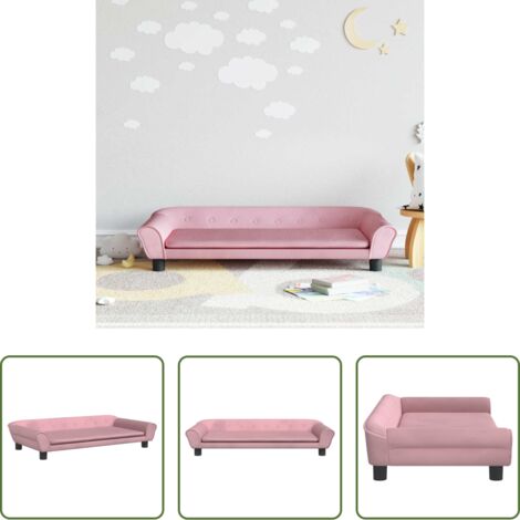 Divano rosa -  Divano per Bambini Rosa 100x50x26 cm in Velluto